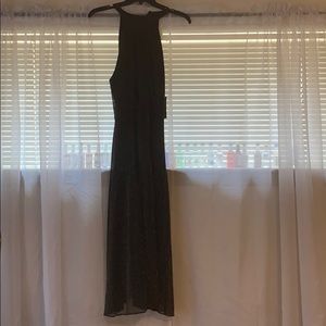 Black w/ gold glitter maxi dress. Size 12
